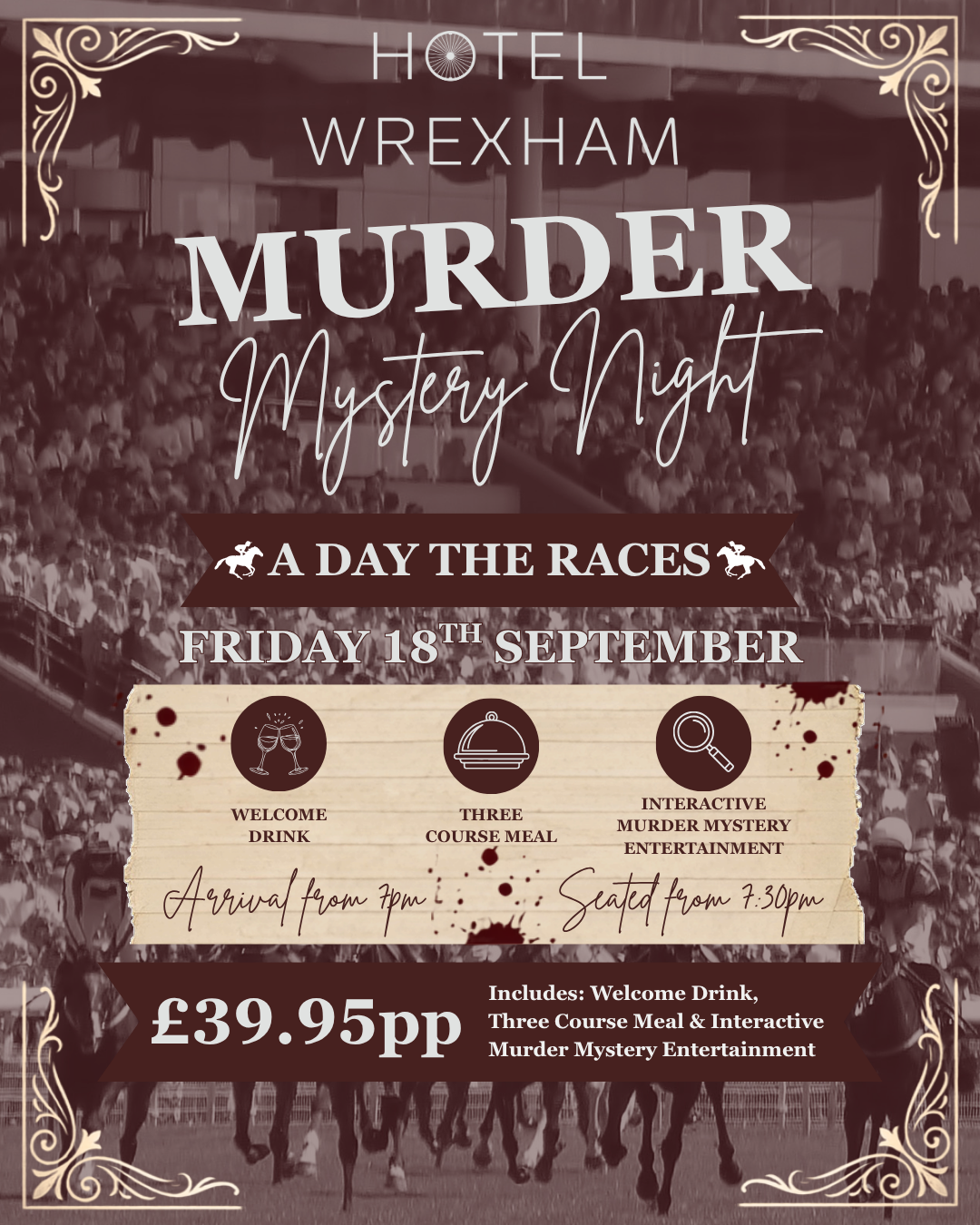 A Day at the Races Murder Mystery Night at Hotel Wrexham